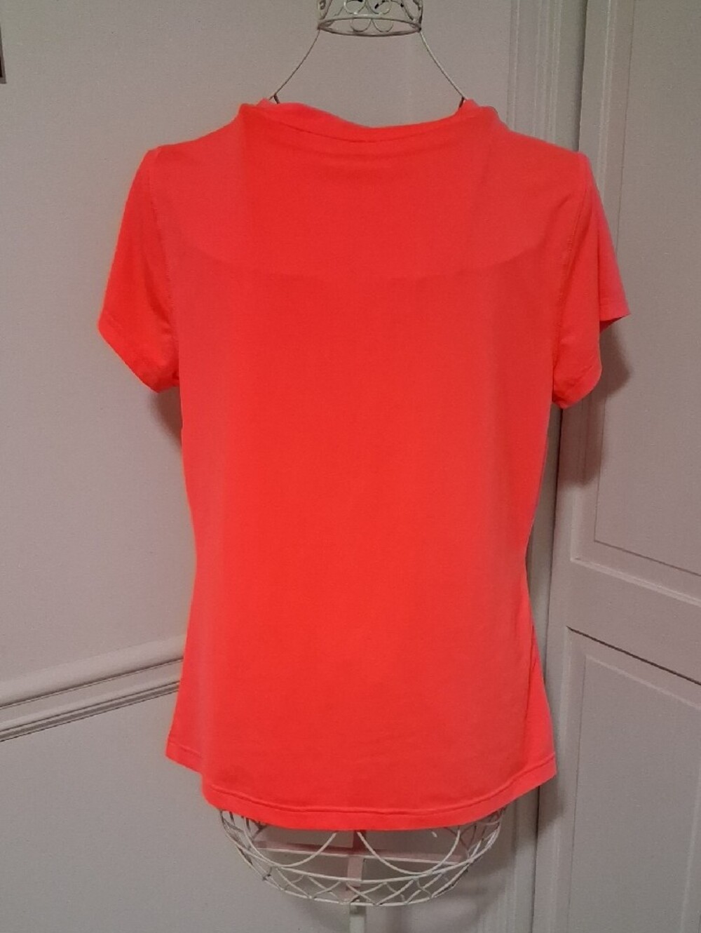 Fila Neon Coral Performance Tee with Multicolor Side Panels - Picture 3 of 8